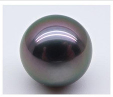 HUGE 12MM NATURAL SOUTH SEA GENUINE BLACK PURPLE ROUND LOOSE PEARL UNDRILLED 07