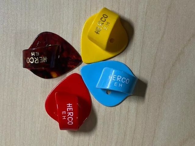 3 Pack of Herco Flat Thumb Picks Extra Heavy eBay