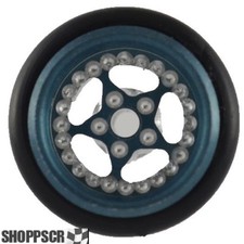 Pro Track Star in Blue 3/8" O-Ring Drag Wheelie Wheels / H.O. Fronts