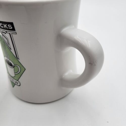 Set of 2 Starbucks Diner Style 10oz White Coffee Mugs 2001 Best Brew, Stop Here - Imagen 14 de 17