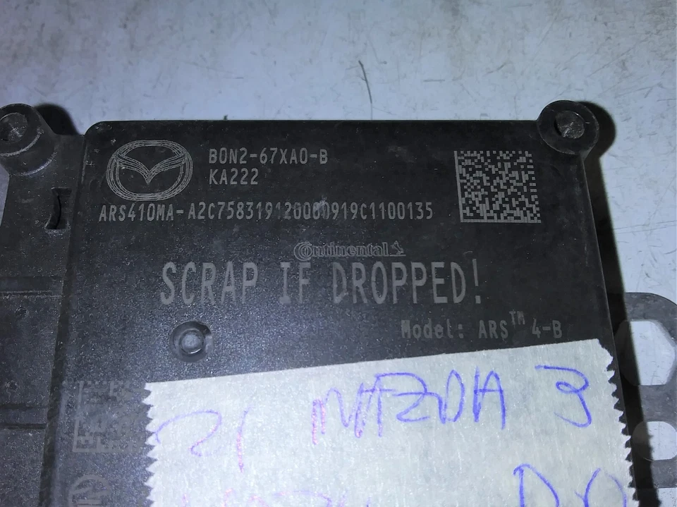 B0N2-67XA0-B Mazda 3 Mazda3 2021 Radar Cruise control module - Image 2 of 4