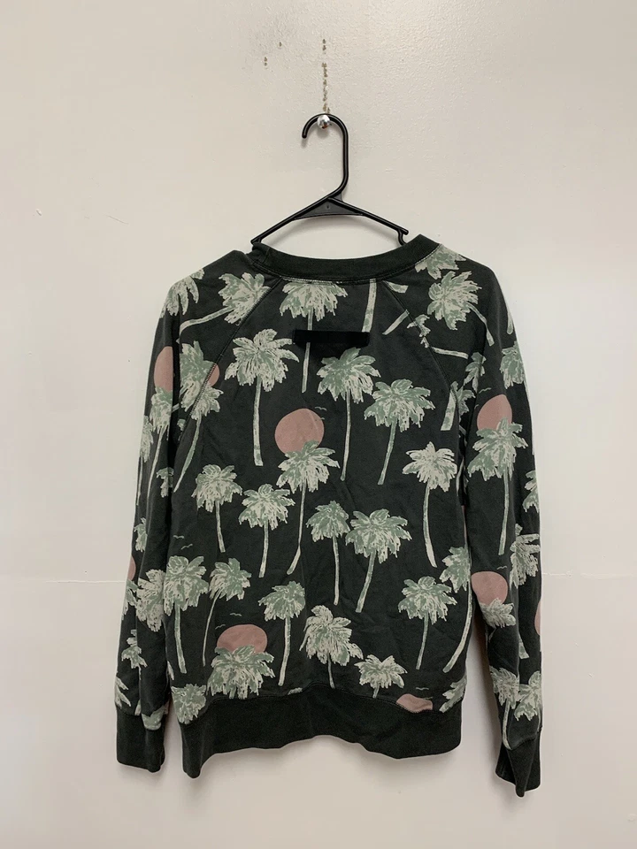 Suéter WESC adulto médio verde palmeira pôr do sol malha moletom gola redonda - Imagem 2 de 4