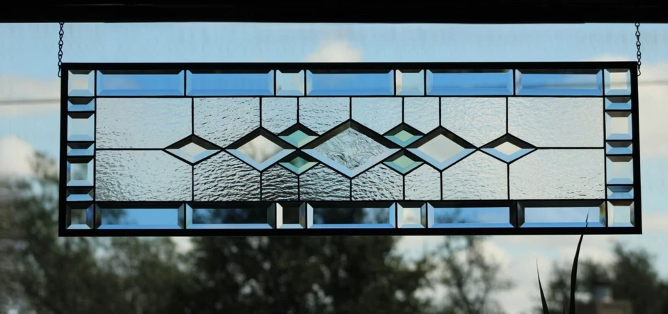 Stained Glass Panel,Transom,Sidelight-38 3/4x11 3/4" M-T-O - Image 2 of 4