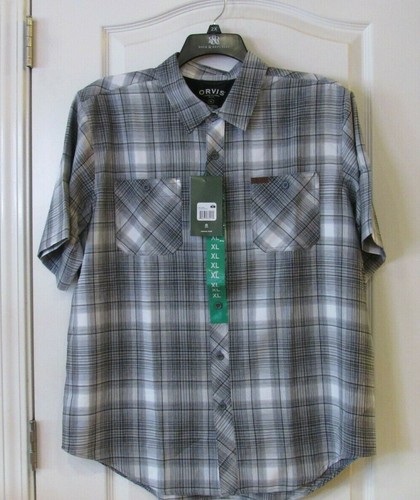 Orvis kurzärmliges gewebtes Hemd mit Knopfleiste Castlerock kariert Herren Gr. L-XXL neu mit Etikett