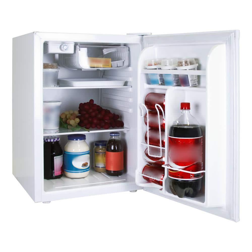 Magic Chef Mini Fridge 2.6CuFt White w/ Upfront Adjustable Thermostat