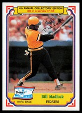 1984 Topps Drake's Big Hitters #20 Bill Madlock NM or Better