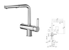MISCELATORE LAVELLO MONOFORO CROMO RINGO PAFFONI CANNA ORIENTABILE RIN295CR-MET