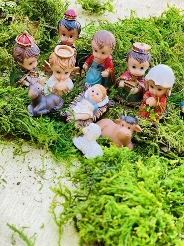 Christmas Nativity Scene Set Baby Jesus Nacimiento de Navidad 11pcs - 第 2/6 張圖片