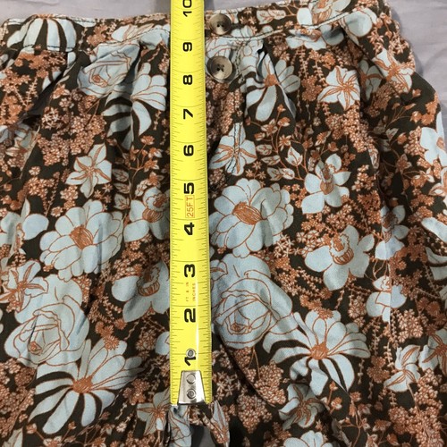 Treasure Bond Pants Girls Small 7/8 Brown Blue Elastic Waist Wide Leg - Picture 8 of 11