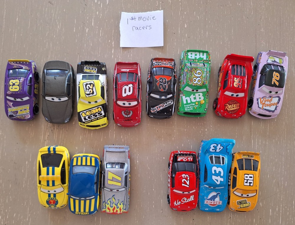 Disney Pixar Cars,  Diecast Lot of 14 Cars from the First Movie
