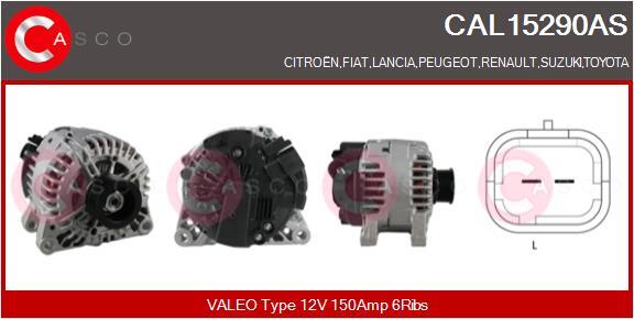 Casco Lichtmaschine Generator 150A 12V FüR Peugeot 307 1.6 16V 2.0 1.4 Hdi-image