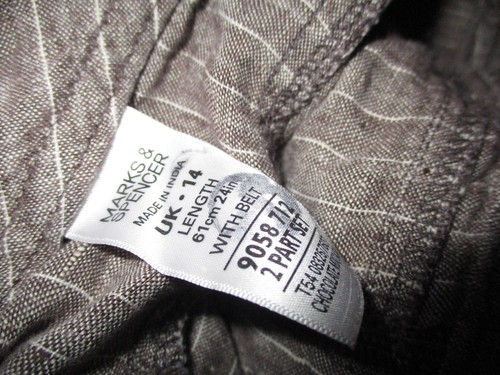 Marks and Spencer size 14 linen chocolate mix skirt - Picture 9 of 10