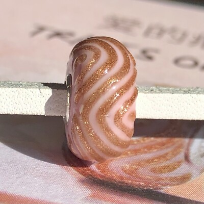 trollbeads China Qixi Limitiert Glasbead Spuren der Liebe Roségold Glitzer 