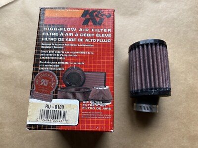 RU-0100 K&N Universal Rubber Air Filter 1-1/4''20DEG FLG, 3''OD, 4''H (KN Universal
