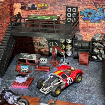 Diorama 1:64 Auto Garage Werkzeug Modell Werkstatt Szene Display Modell Zubehör