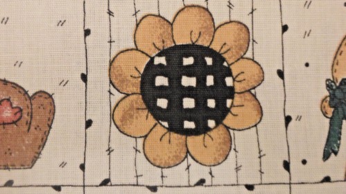 Yellow Gold Linda Stubbs Peace Creek Country Folk Cotton Quilt Fabric .8 Yard - Picture 5 of 6