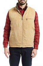 Micro Suede Faux Shearling Lined Vest Rainforest