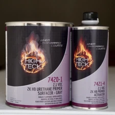 High Teck 7420 2K HB Urethane Primer/Sealer/DTM GRAY GALLON Kit w/Hardener