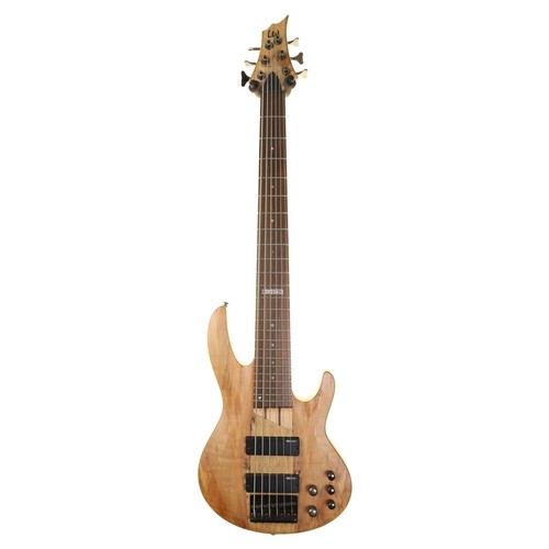 ESP LTD B-206SM 6 String Electric Bass Natural Satin Spalted Maple (Pre-Owned) - Picture 2 of 10