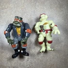 Vintage 1993 TMNT Raph Raphael Mummy Figure Glow Dark & Mike Frankenstein Lot