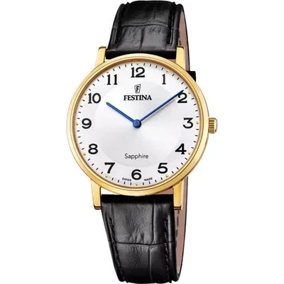 Montre Festina Swiss Made F200165 pour homme, cadran analogique blanc, 39,3 mm - Photo 1/2