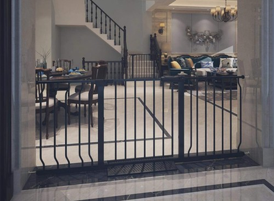 #ad Cosend Extra Wide Baby Gate Safety Gate Black Pressure Mounted 52” 57”wide 1529 $45.00