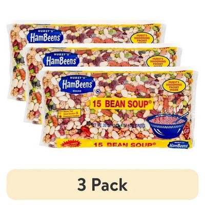 Hurst's 15 BEAN SOUP 20 oz Bag A Hearty Family Meal Non-Perishable (3 pack) 