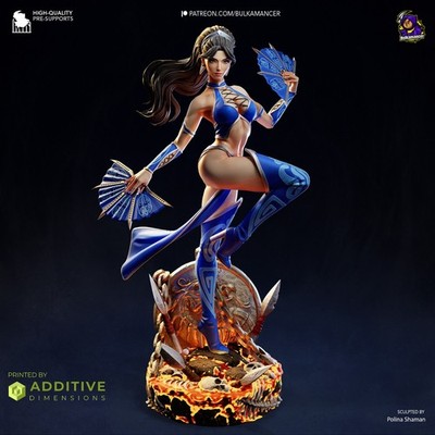 Kitana by Bulcamancer FAN ART Statue 1:6 Resin 3D Printed DIY Model Kit