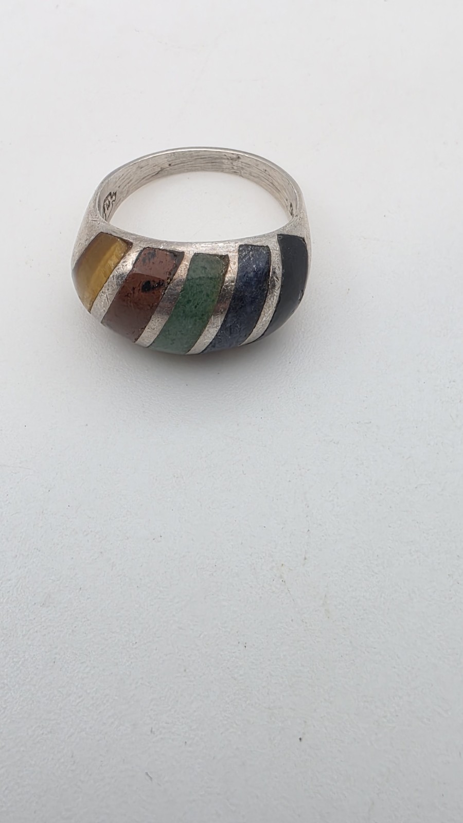 Sterling Silver 925 Ring Multi-Stone Ring Size 8.… - image 2