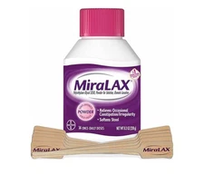 MiraLAX Gentle Constipation Relief Laxative Powder with Stirrer Stool 14 Doses