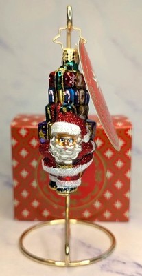 Christopher Radko Gifts Galore Santa 2025 Gem Glass Christmas Ornament 1022228-D