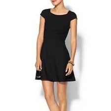 NWOT 4 Tahari Arthur S. Levine Black Mini Dress Cap Sleeves Formal Women’s