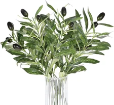 5 Pcs 11" Faux Olive Tree Branches for Home Decor & Wedding Centerpieces