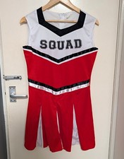 I Love Fancy Dress Cheerleader Costume Dress Red One Size 16 Polyester Theatre