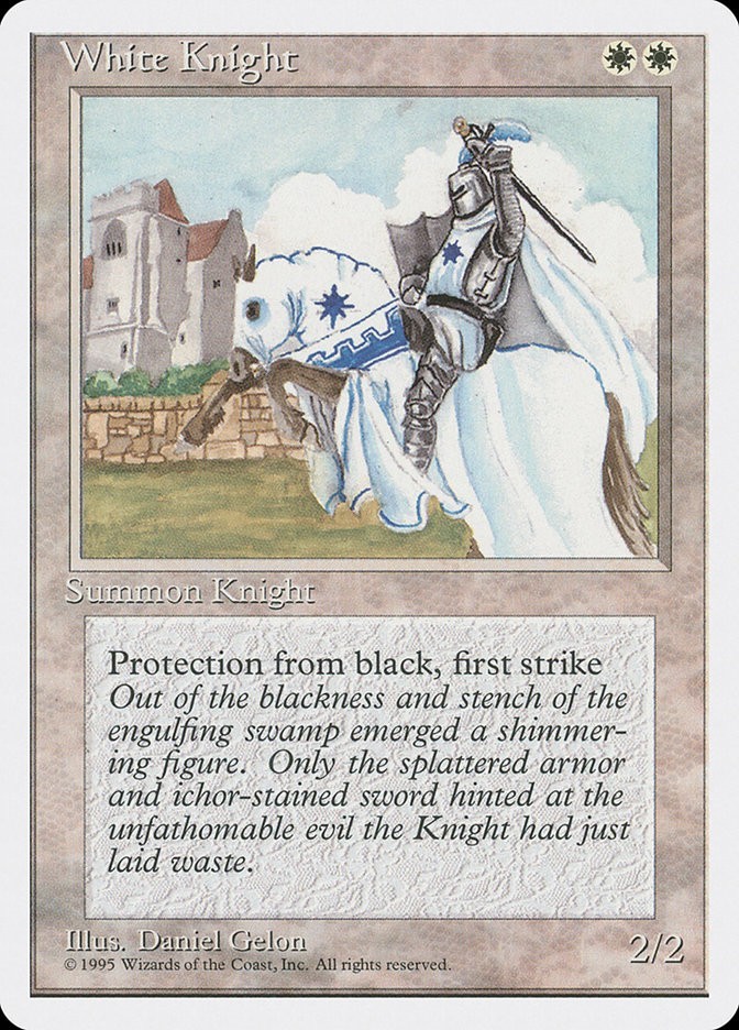 White Knight 1x MtG 4th Edition SP/NM