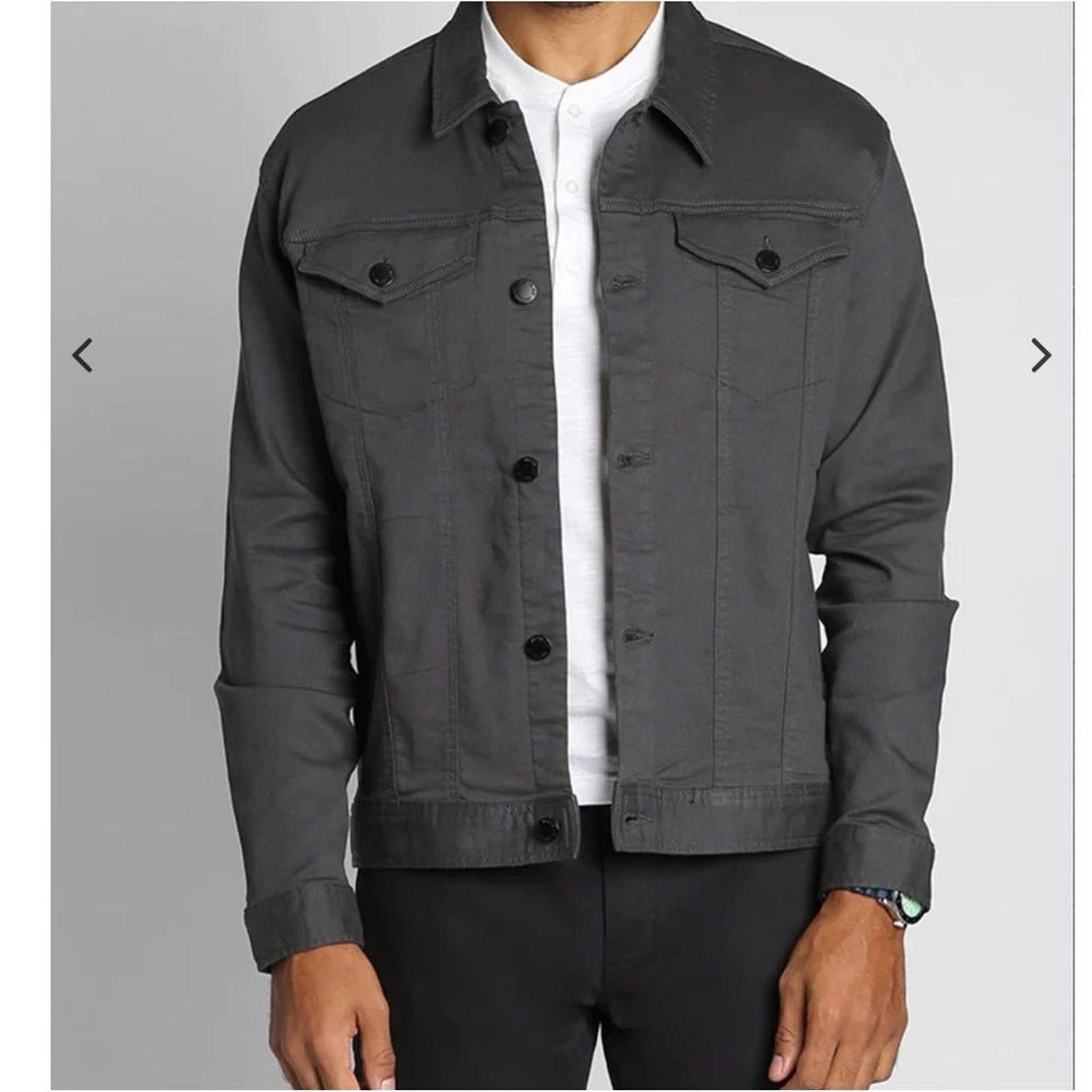 Men’s denim trucker stretch jacket large Jachs