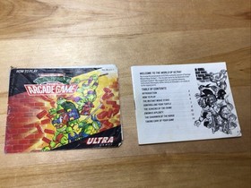 Teenage Mutant Ninja Turtles 2 II: Arcade - Nintendo NES - Damaged MANUAL ONLY