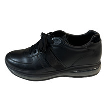 Prada Men's 11 /US12 Black Low Top Lace-Up Leather Sneakers
