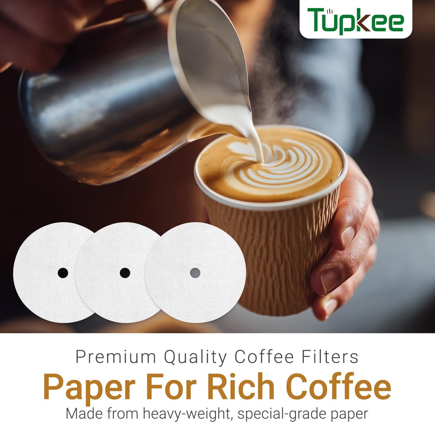 3.5" Percolator Coffee Filters &ndash; Flat Disc Round Coffee Filters - 400 Count