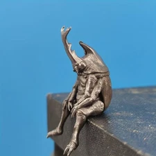 Miniature Pure Copper Aged Beetle Realistic Simulation Insect Model Car Ornament