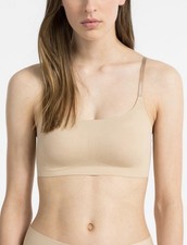 Brand New Nude Calvin Klein Women's Invisibles Lighly Lined Bralette qf4783