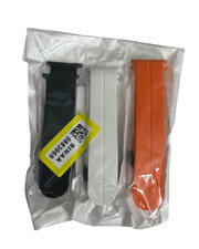 3-Pack Silicone Sport Band Strap for Apple Watch Black White Orange