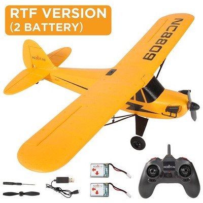 A505 J3 RC Airplane 3CH Remote Control Plane 3D/6G Fixed Wing Aircraft 2 Battery