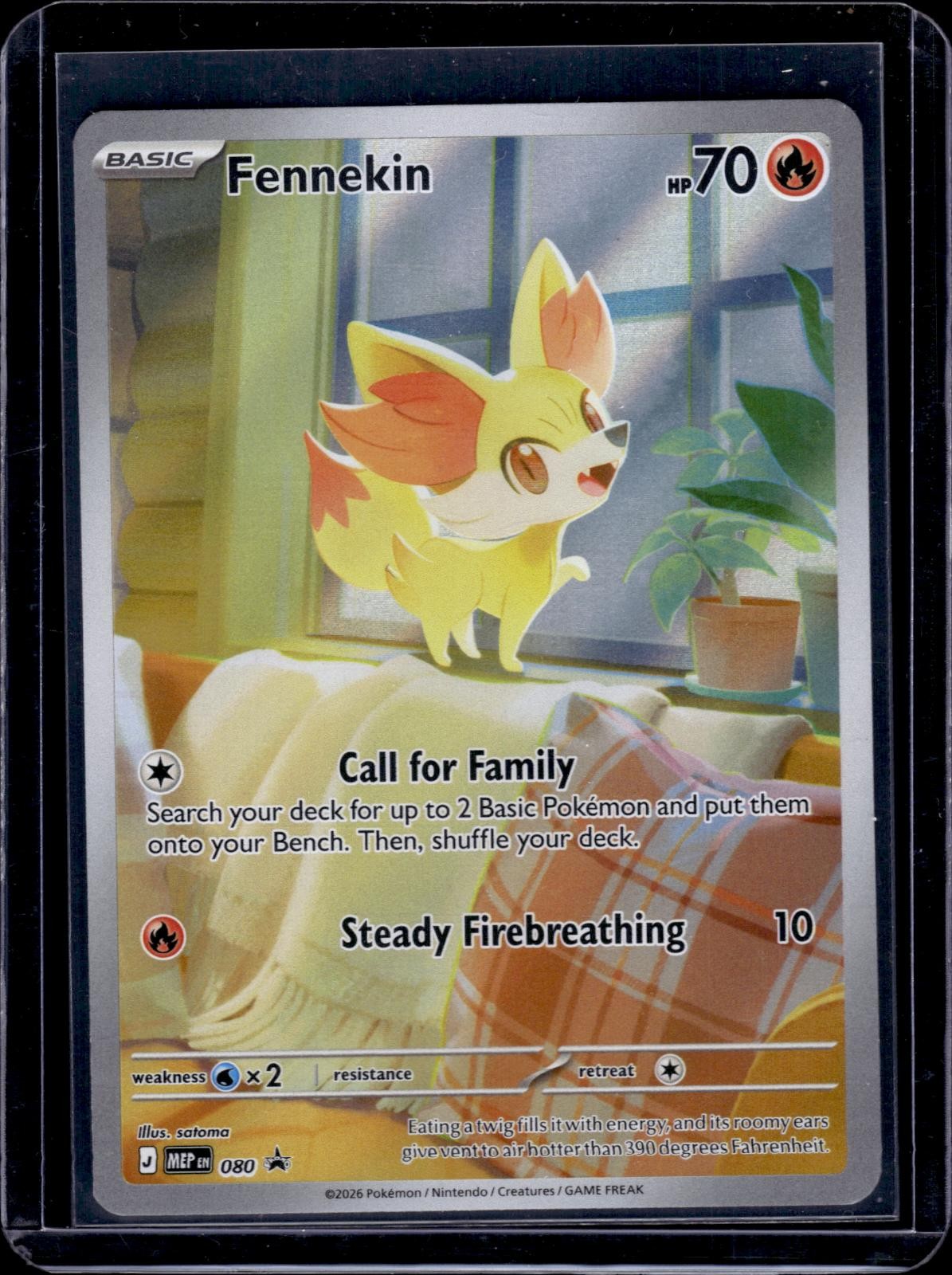 Fennekin 080 Holo Promo ME: Mega Evolution Promo Pokemon Near Mint