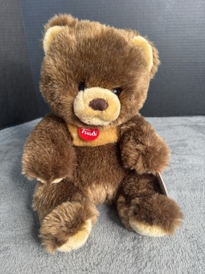 VTG 1990s Trudi Italy Dante Teddy Bear 12' Light Brown Plush Seam Hang Tag 3M