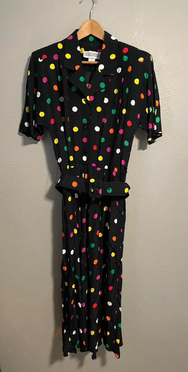 light brown dress outfit Pretty Woman Vivian Ward Brown Polka Dot Dress Julia Roberts Evening D –  Hoprom