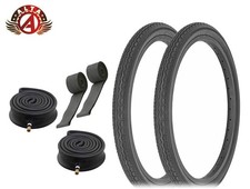 ALTA SLICK BICYCLE TIRE 20" x 1.75" BLACKWALL CLASSIC VINTAGE TREAD 6PC SET.