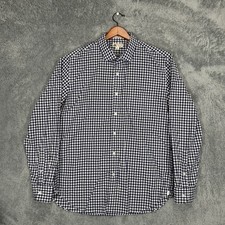 J Crew Ludlow Shirt Mens XL Blue Gingham Check 100 Cotton Thomas Mason