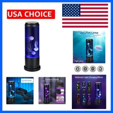 Jellyfish Lamp, 11 Inch Jellyfish Aquarium with Color Changing Light, Noisele...
