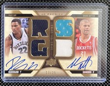 2008-09 UD Premier Rudy Gay Shane Battier Head to Head /25 Dual Auto #H2H-GB